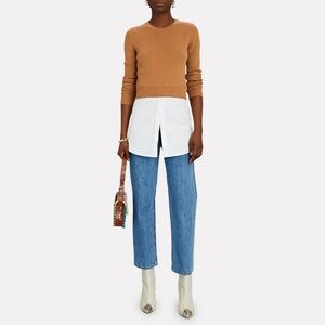 Veronica Beard Rocha Mixed-Media Sweater, size M